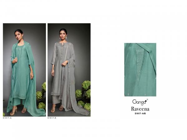 Ganga Raveena S1617 Latest Silk Designer Salwar Suit Collection